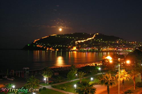 A night view from Alanya,alanya,night,turkey,antalya