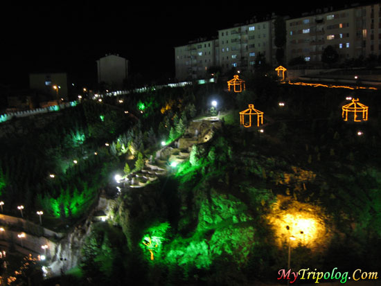 ankara at night,oppsite estergon castle,kecioren region