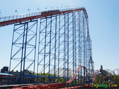 six flags new england roller coasters. crazy superman roller coaster