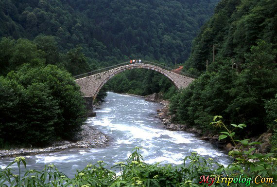 firtina river in camlihemsin rize,stream,turkey,bridge,landscape