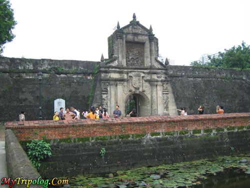 fort santiago entrance,historical place in manila,philippines,fort sandiago