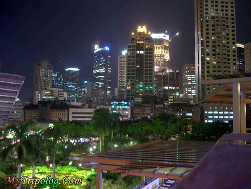 greenbelt at night in makati,makati,manila,philippines