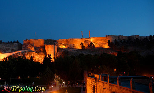 Historical Urfa Castle At Night,historical,urfa,castle,turkey,night