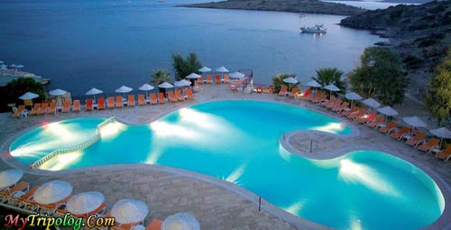 a pool and sea shore in bodrum,joy club,bodrum,mugla,turkey