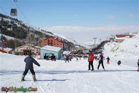 Skiing tourists on Palandoken Mount,palandoken,erzurum,winter,skiing,turkey