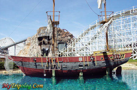 six flags america,largo,washignton,baltimore,skull island ship