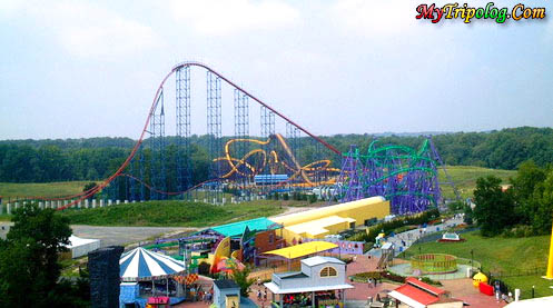 A View of Six Flags America Amusemtn Park in Largo,six flags america,largo,washignton,baltimore,general view