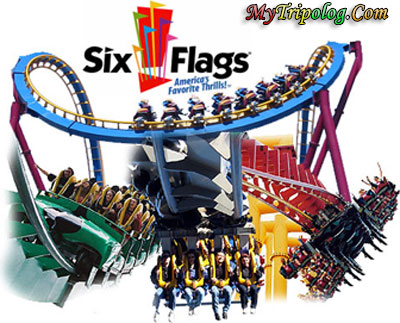 Logo of sixflags parks,sixflags,logo,amusement park