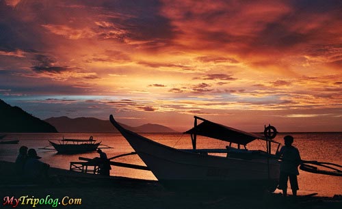 Sunset on white beach, sunset, white beach, puerto galera