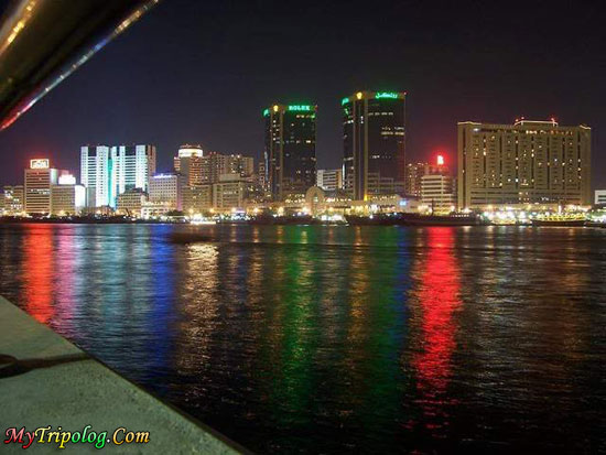 dubai at night,view,united arab emirates,wallpaper,river