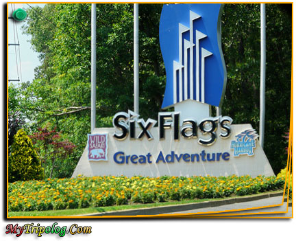 six flags great adventure entrance,USA amusement parks,new jersey