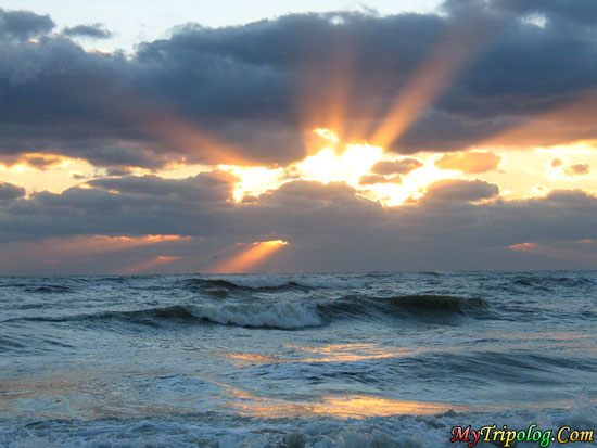 sunset in cape hatteras,waves,hatteras,nc,usa,horizon,sea,wallpaper