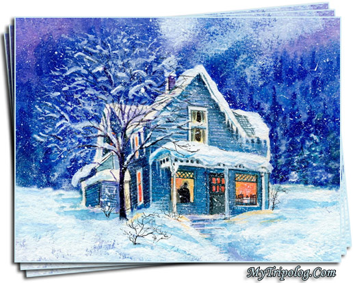 winter postcard,winter wallpaper,e-card,photoshop design
