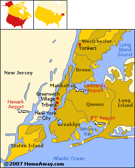 City  on New York City Map