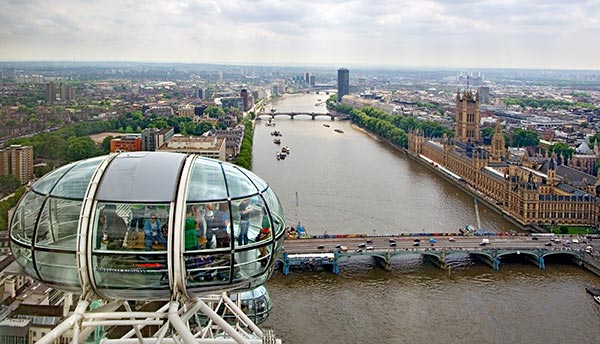 london eye skyline. London skyline.