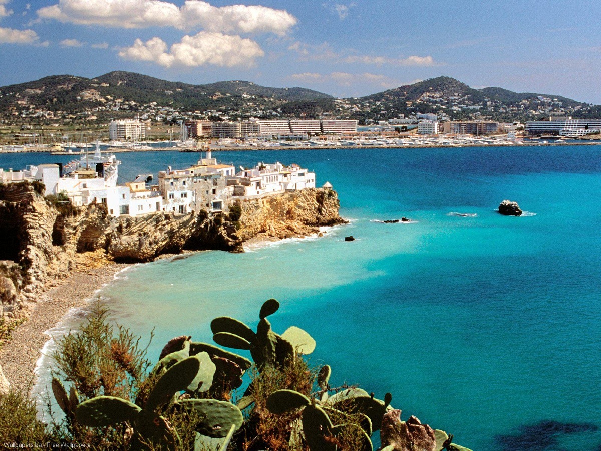 Mediterranean Ibiza Island beach wallpaper, Spain