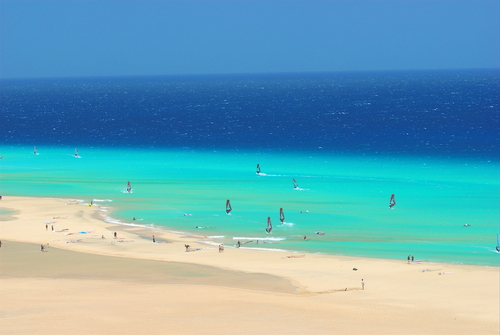 Turquoise water and sandy beaches of Spanish Islands