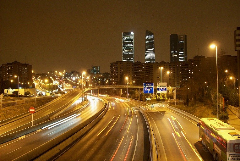 madrid streets at night spain