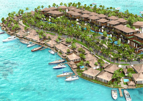 water bungalows dominican republic
