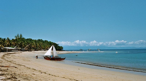 Boat Sailing, Madagascar beach