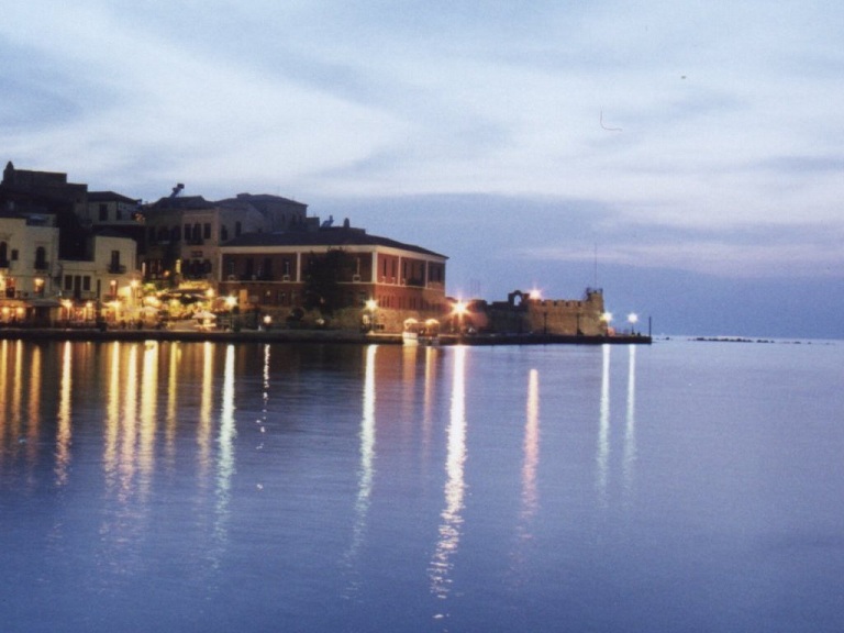 Chania city port, crete island, greece