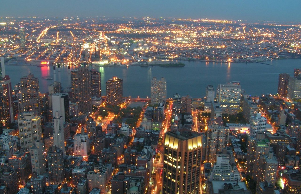 New York skyline at night, Wallpaper