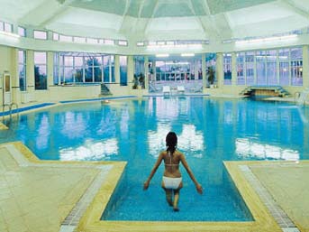 woman in wellness pool