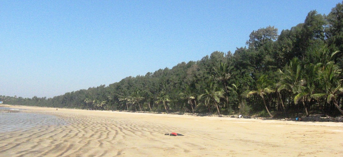 Mumbai brown sandy beach, India