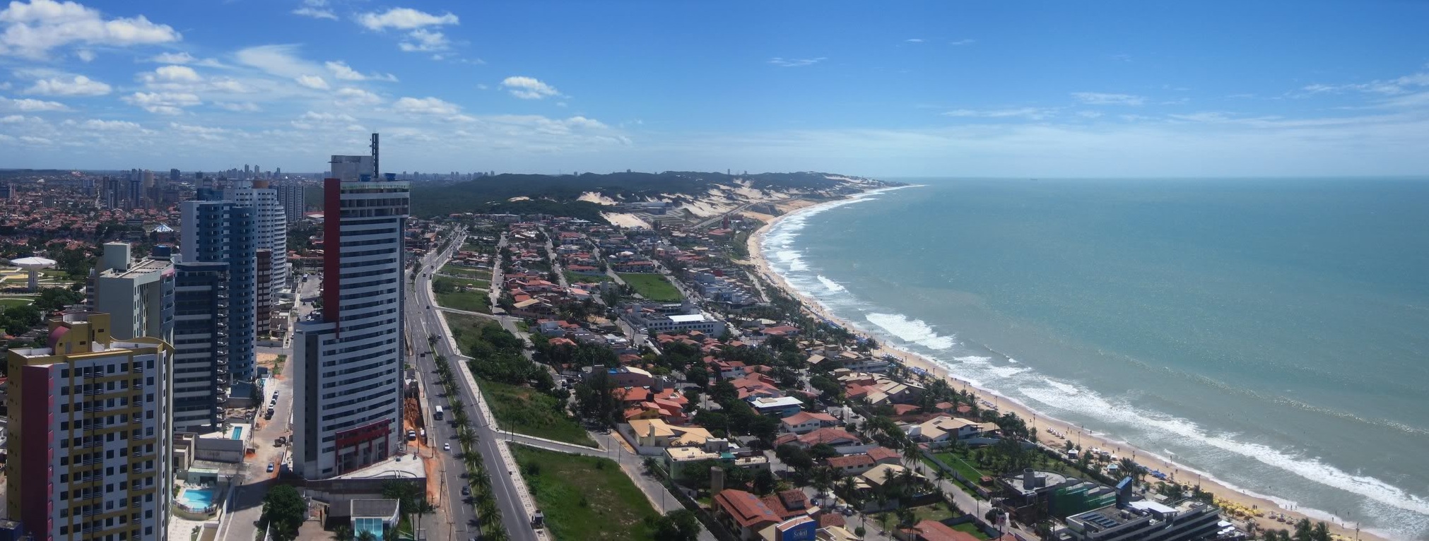 Ponta Negra Skyscrapers and Coast Line, Natal, Brazil