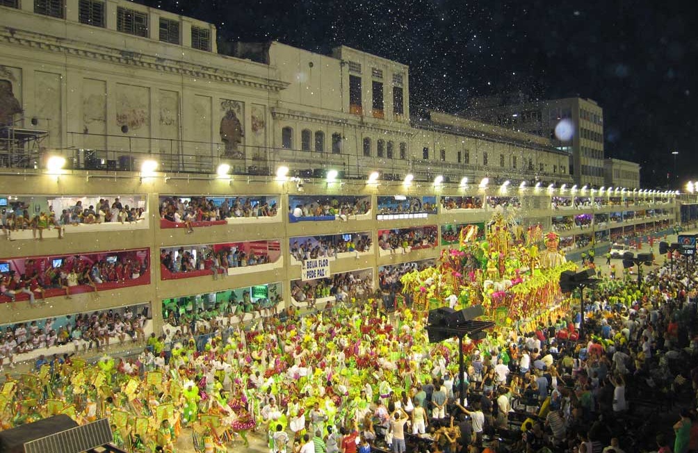 Rio Carnival Colorful Scenes At Night