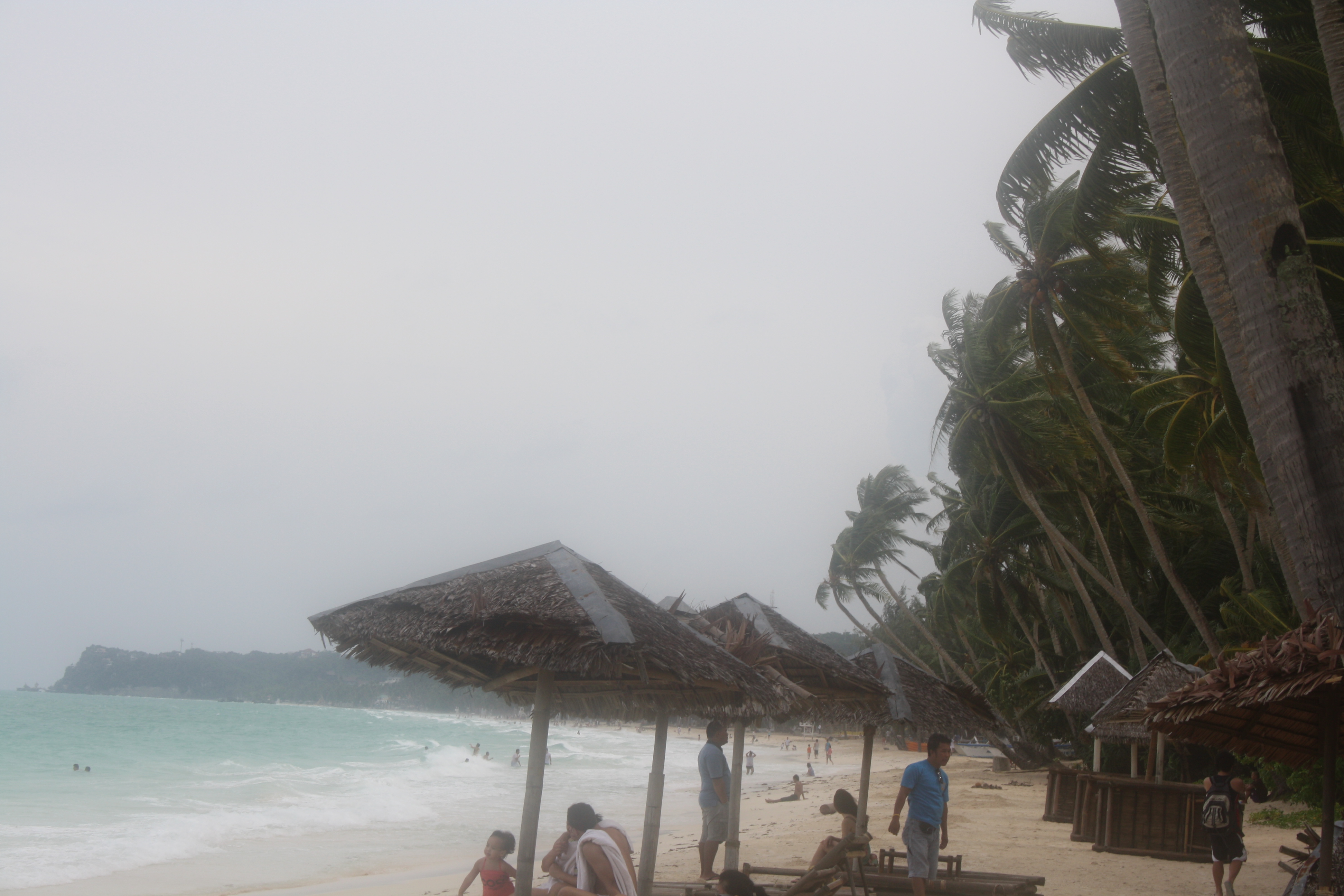 Windy weather over Boracay Island, Philippines