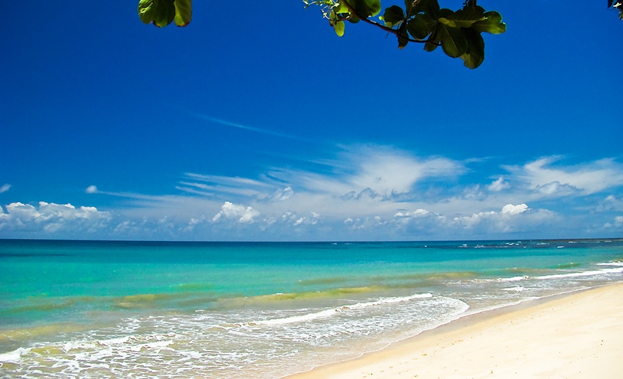 Wonderful Azul Water and White Natal Beach, Brazil