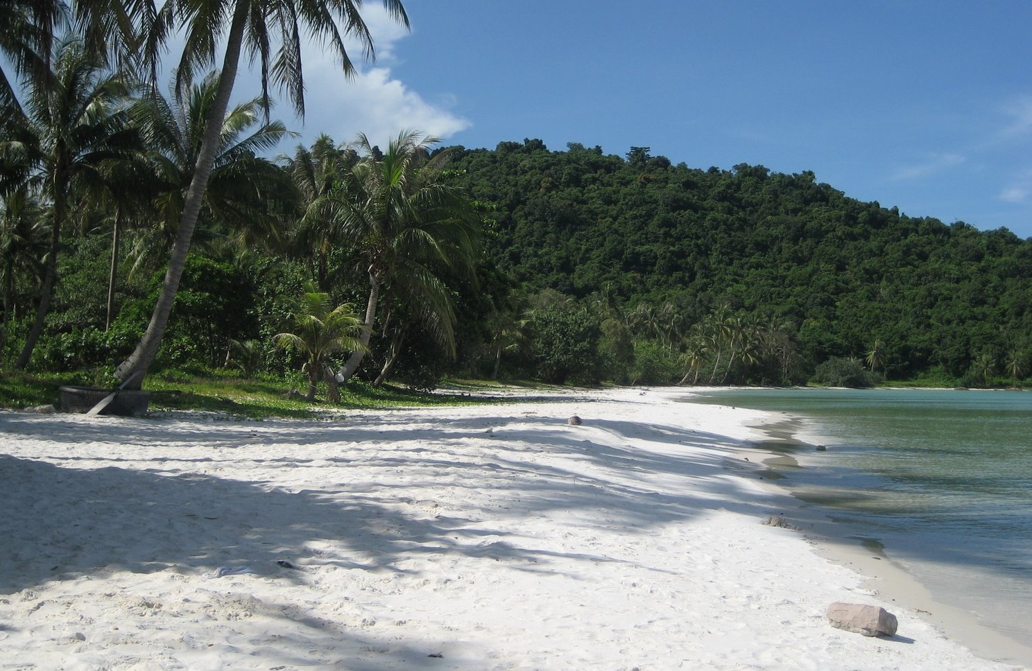 white sandy beach on phu quoc island, vietnam