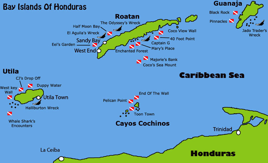 Honduras travel map
