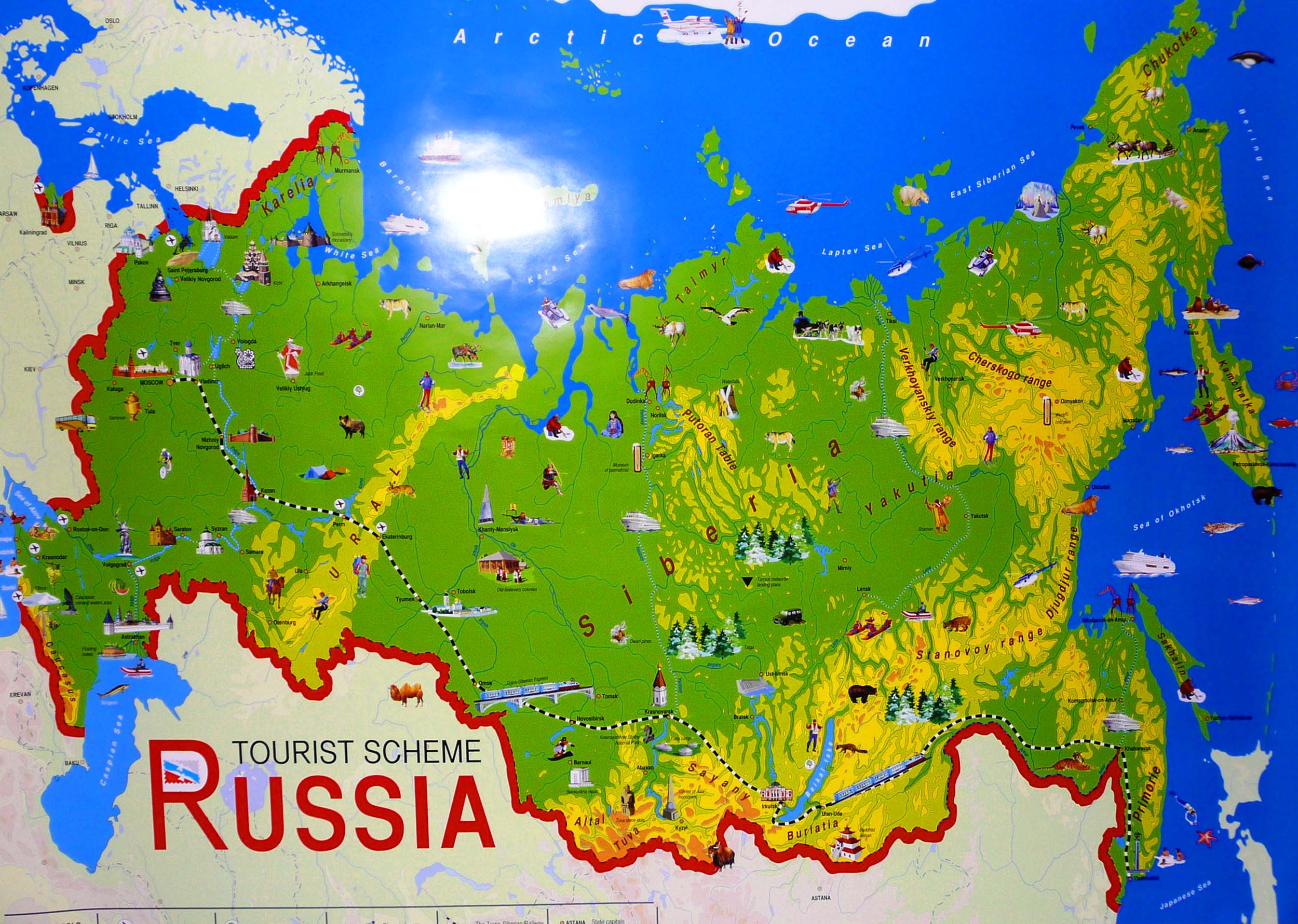 Russia Tourist Map – Travel Around The World – Vacation Reviews