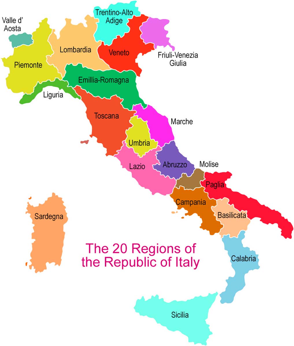 Italy Map Regions