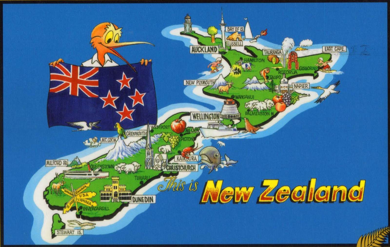 clipart map of new zealand - photo #47
