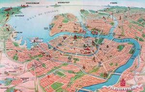 st petersburg leningrad tourist map