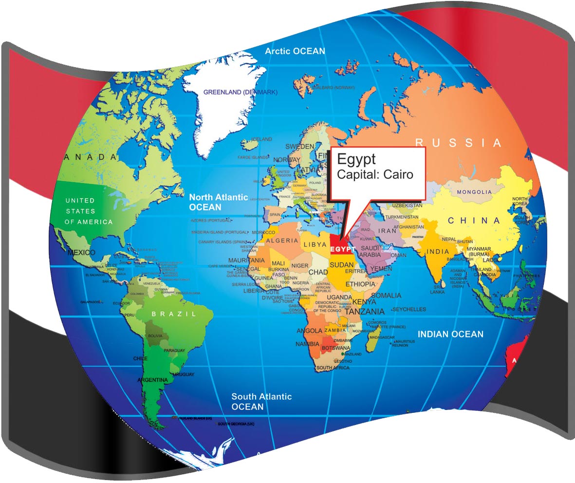 Egypt Map World Atlas 
