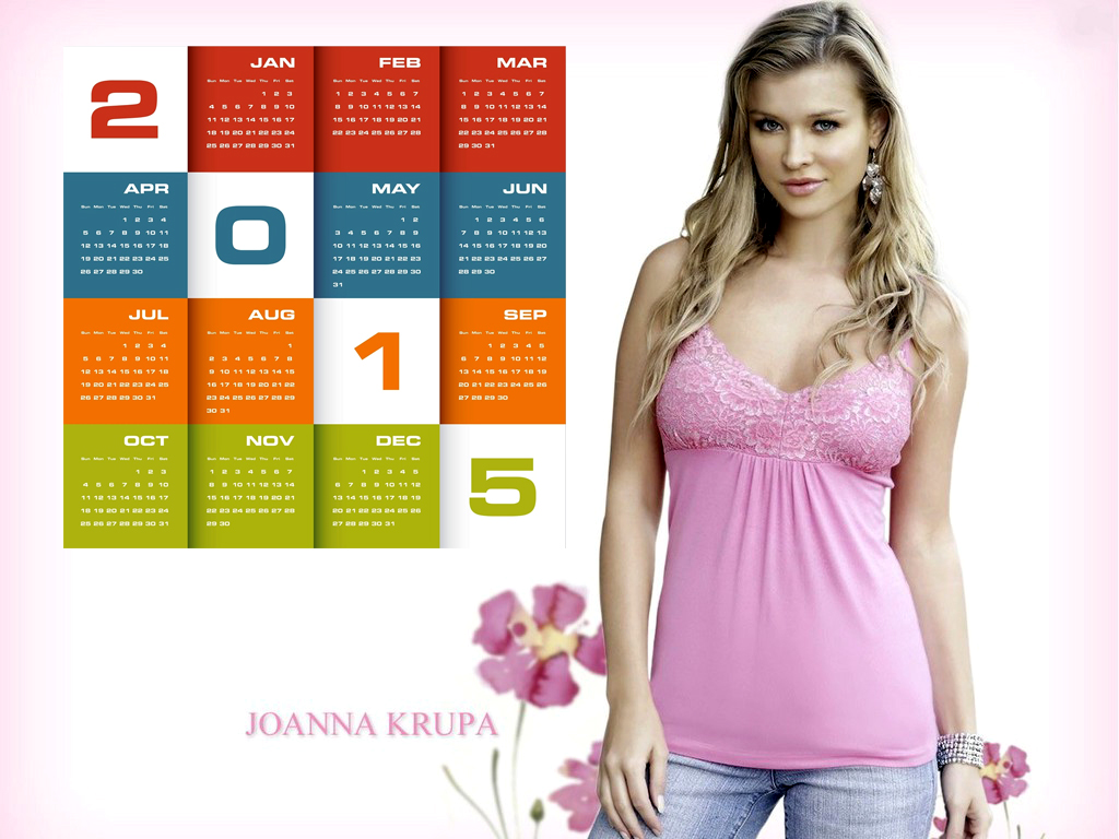 joanna krupa model calendar 2015