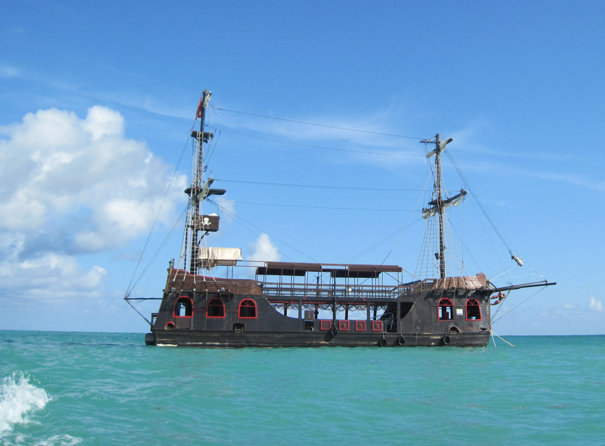 pirate ship on caribbean punta cana domonican republic