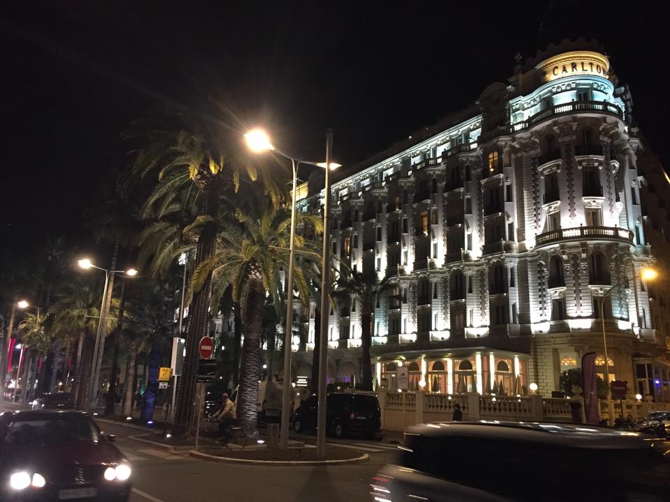 Cannes at night, France