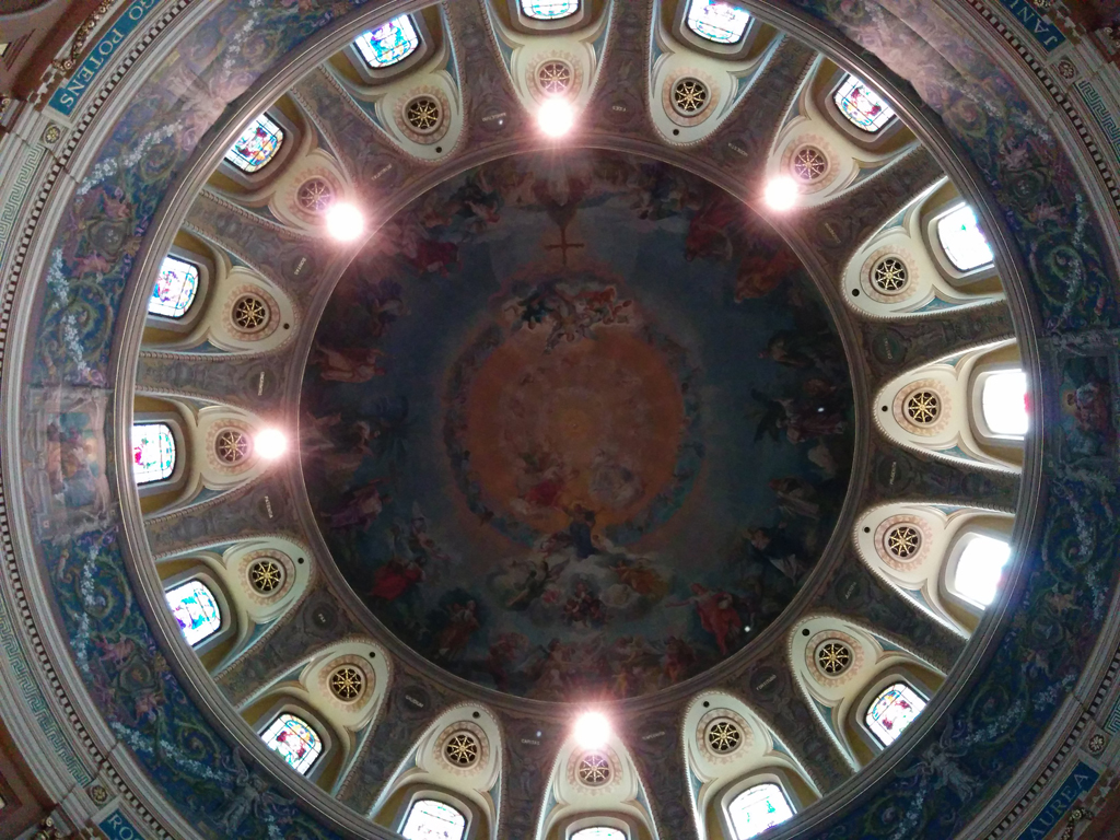 our lady of victory basilica church ceiling painting art