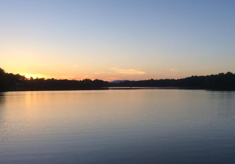 sunset over lake cooley
