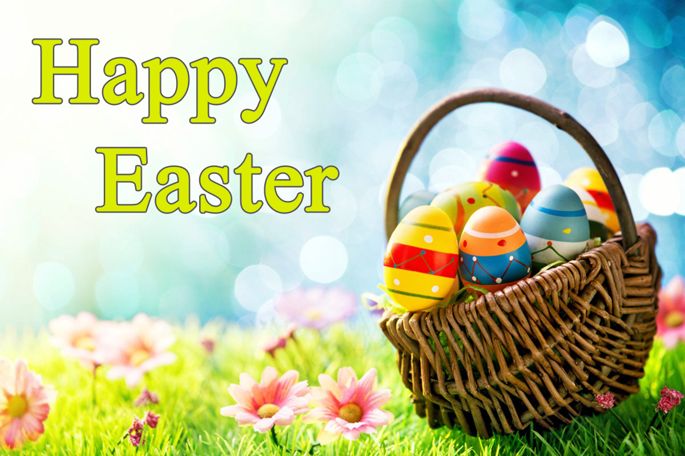 easter basket wallpaper e-card greetings