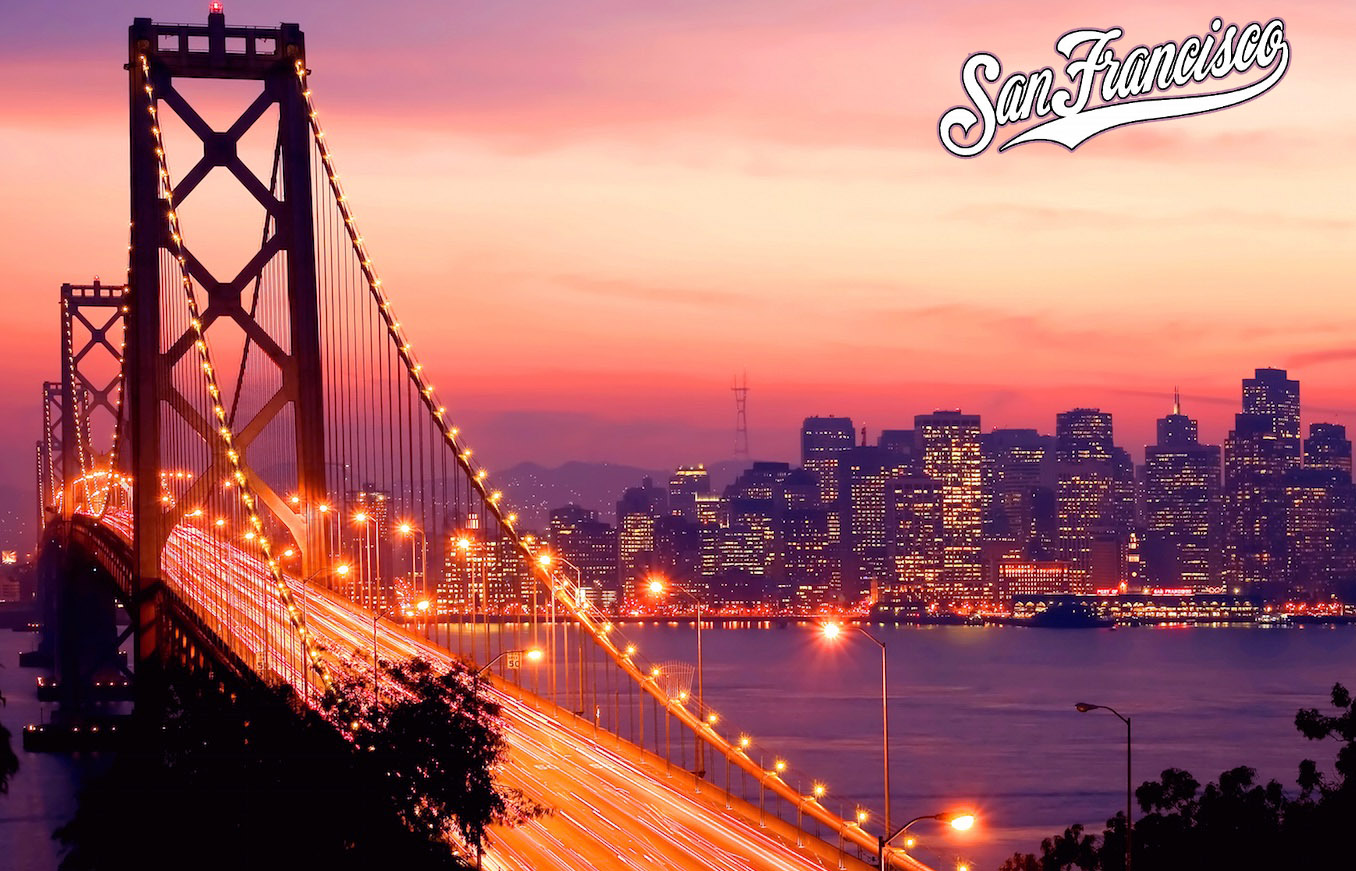 golden gate bridge san francisco night skyline wallpaper