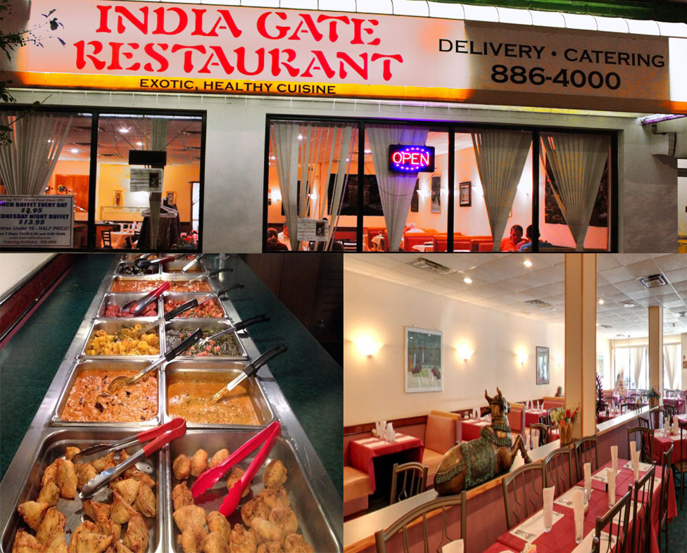 india gate restaurant inside buffet food