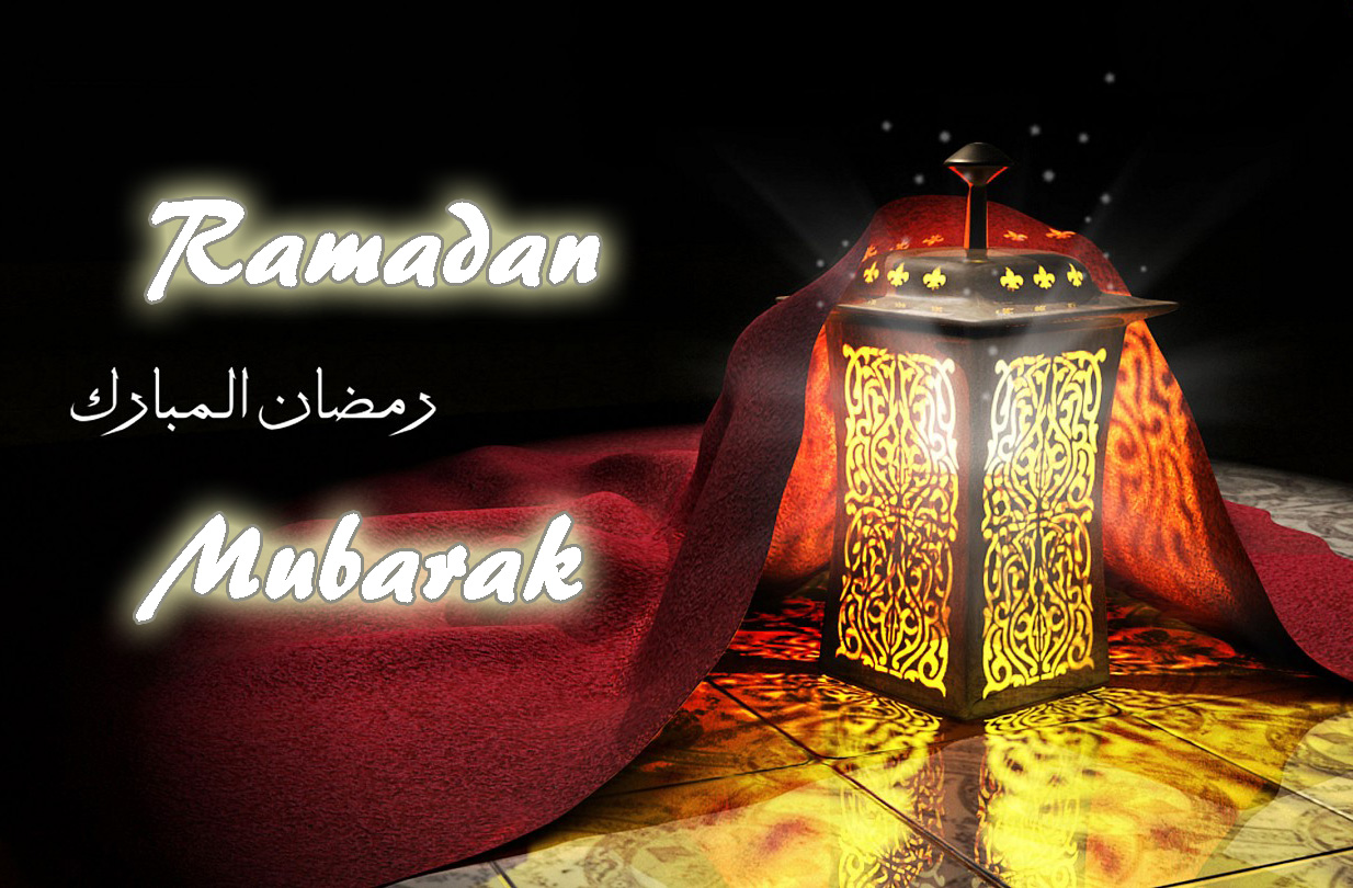 ramadan mubarak light arabic greetings