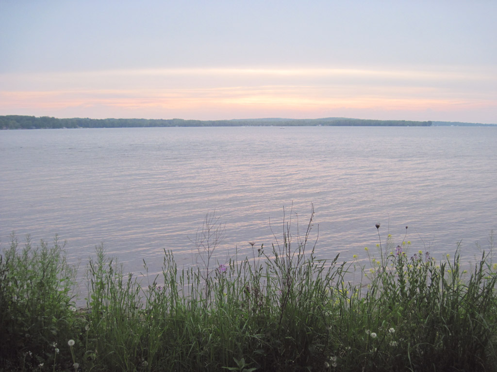 sunset over lake chautauqua western new york