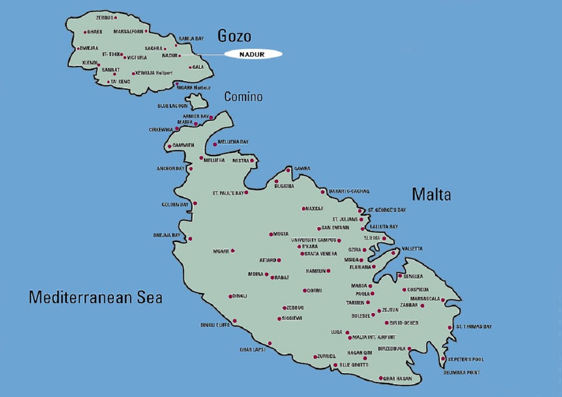 Detailed Map Of Malta